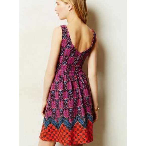 Anthropologie Maeve Amapola Tribal Print Dress - Picture 7 of 7